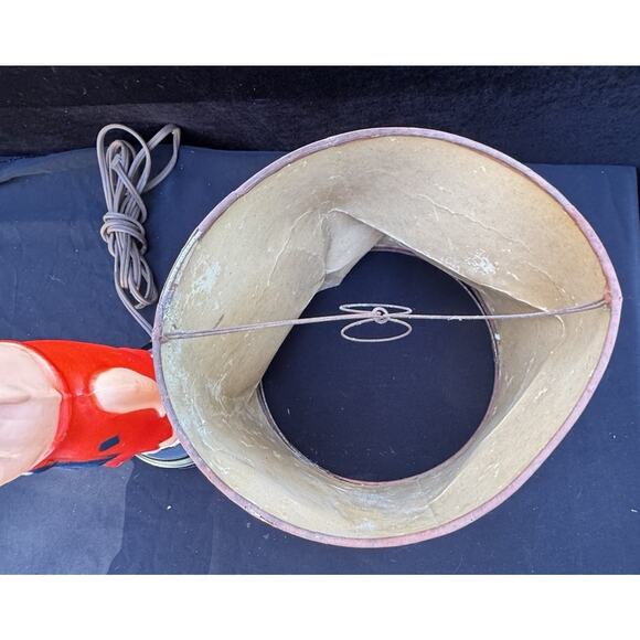 Rare 1961 Flintstones Fred table Lamp & Poor Cond Shade Works! Hannah Barbera -2 - Picture 3 of 13